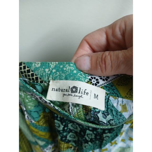 Natural life adjustable strap tunic BoHo patchwork medium - Picture 7 of 8